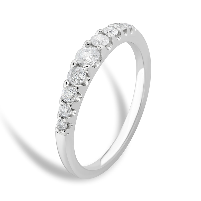 9ct White Gold 0.33ct Diamond Graduated Eternity Ring