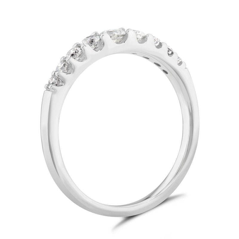 9ct White Gold 0.33ct Diamond Graduated Eternity Ring