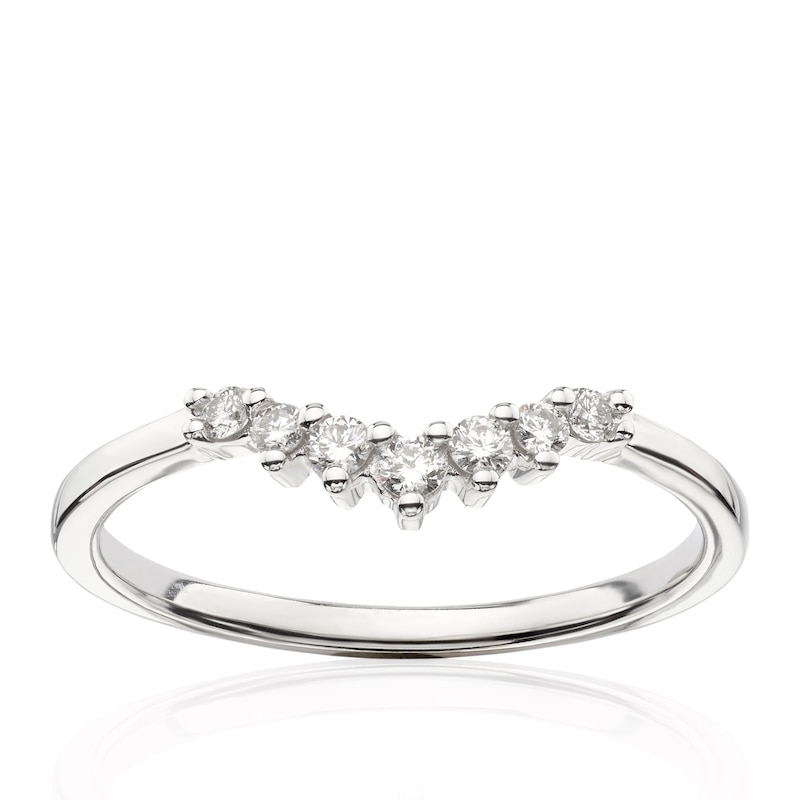 Main Image 1 of 9ct White Gold 0.13ct Diamond Eternity Ring