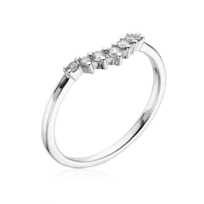 Main Image 2 of 9ct White Gold 0.13ct Diamond Eternity Ring