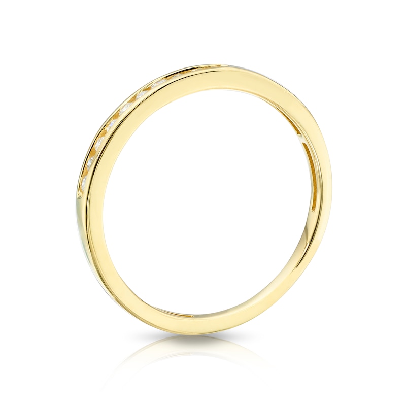 Main Image 3 of 9ct Yellow Gold 0.10ct Diamond Eternity Ring
