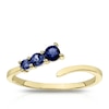 Thumbnail Image 0 of 9ct Yellow Gold Iolite Crossover Pinky Ring