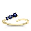 Thumbnail Image 1 of 9ct Yellow Gold Iolite Crossover Pinky Ring