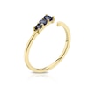 Thumbnail Image 1 of 9ct Yellow Gold Iolite Crossover Pinky Ring