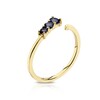 Thumbnail Image 1 of 9ct Yellow Gold Iolite Crossover Pinky Ring