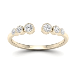 Sterling Silver & 18ct Gold Plated Vermeil 0.18ct Diamond Eternity Ring