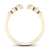 Thumbnail Image 3 of Sterling Silver & 18ct Gold Plated Vermeil 0.18ct Diamond Eternity Ring