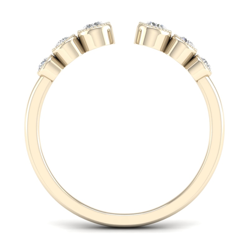 Main Image 3 of Sterling Silver & 18ct Gold Plated Vermeil 0.18ct Diamond Eternity Ring