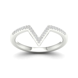 Sterling Silver 0.10ct Diamond Pavé Eternity Ring