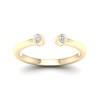 Thumbnail Image 0 of Sterling Silver & 18ct Gold Plated Vermeil 0.05ct Diamond Bezel Open Eternity Ring