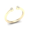 Thumbnail Image 1 of Sterling Silver & 18ct Gold Plated Vermeil 0.05ct Diamond Bezel Open Eternity Ring