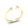 Thumbnail Image 1 of Sterling Silver & 18ct Gold Plated Vermeil 0.05ct Diamond Bezel Open Eternity Ring