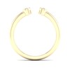 Thumbnail Image 2 of Sterling Silver & 18ct Gold Plated Vermeil 0.05ct Diamond Bezel Open Eternity Ring