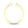 Thumbnail Image 2 of Sterling Silver & 18ct Gold Plated Vermeil 0.05ct Diamond Bezel Open Eternity Ring