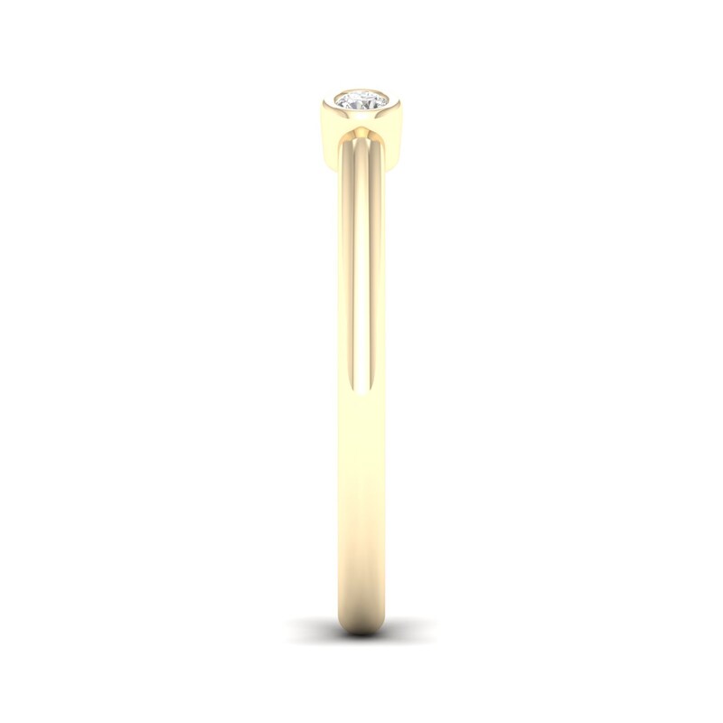 Sterling Silver & 18ct Gold Plated Vermeil 0.05ct Diamond Bezel Open Eternity Ring