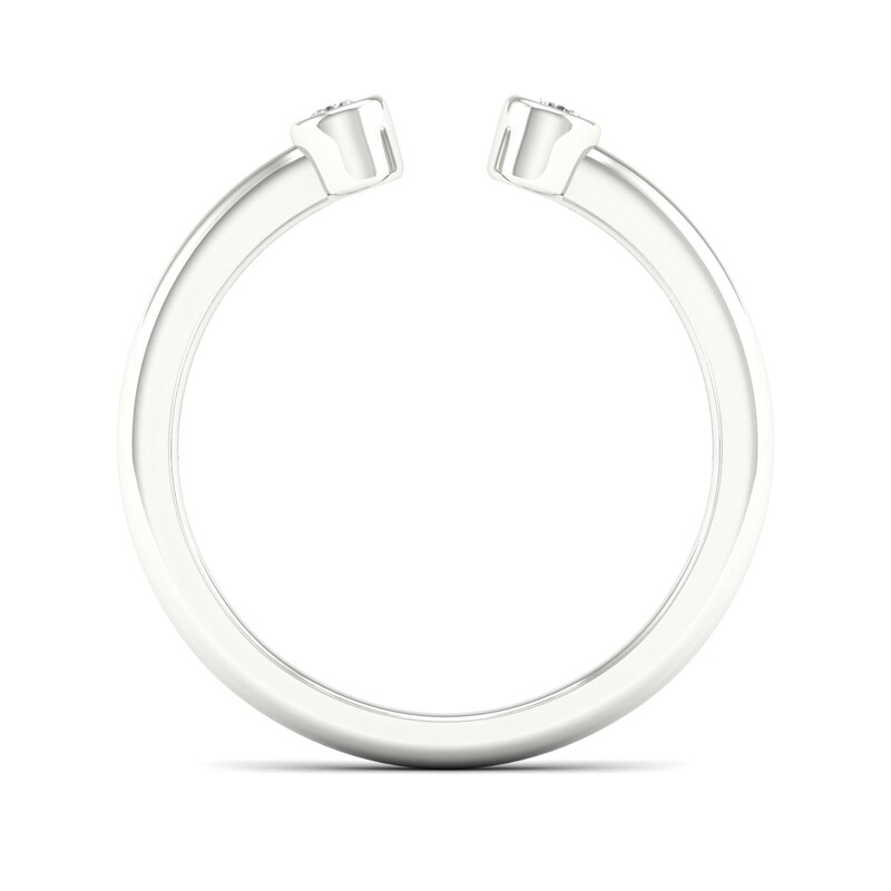Silver 0.05ct Diamond Bezel Eternity Ring