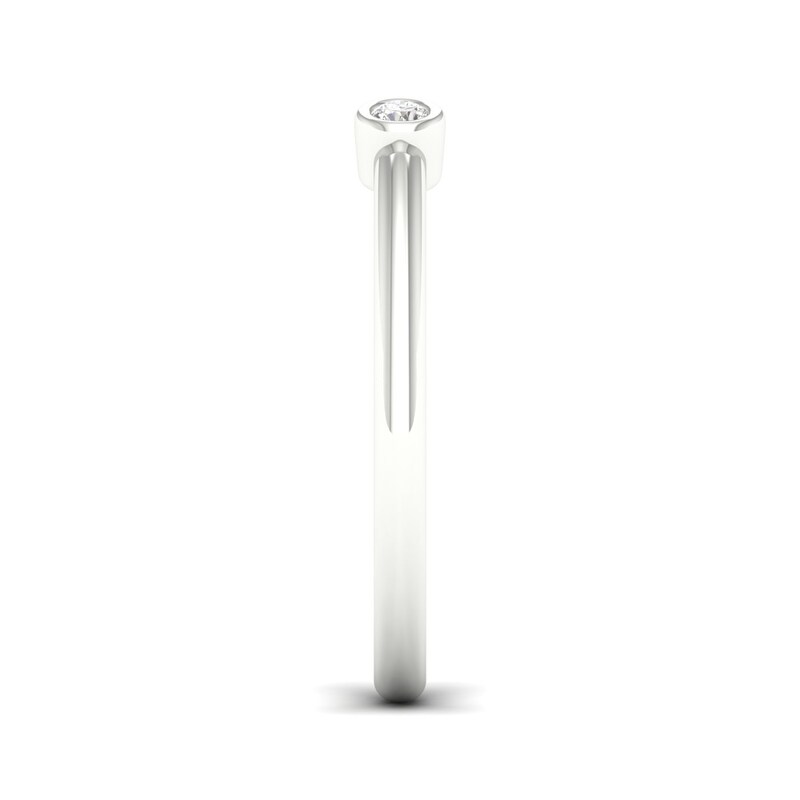 Silver 0.05ct Diamond Bezel Eternity Ring