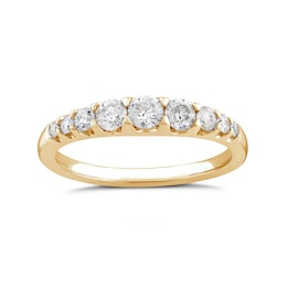 9ct Yellow Gold 0.50ct Diamond Graduated Eternity Ring