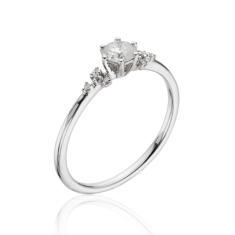 Main Image 2 of 9ct White Gold 0.33ct Diamond Solitaire Ring