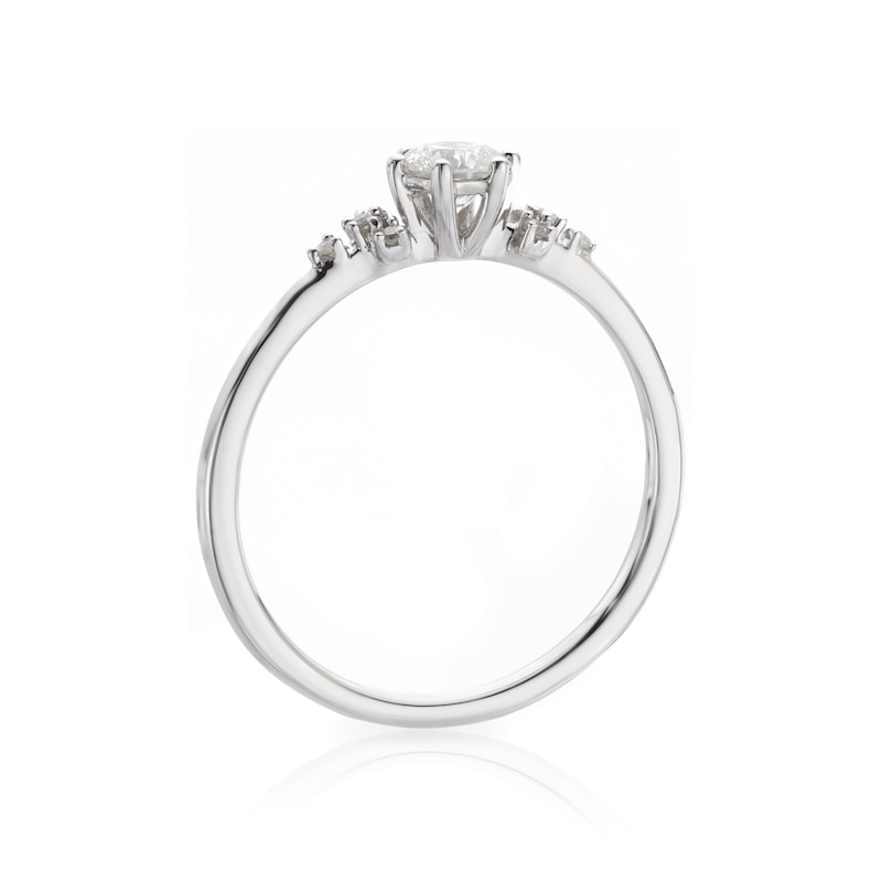 Main Image 3 of 9ct White Gold 0.33ct Diamond Solitaire Ring