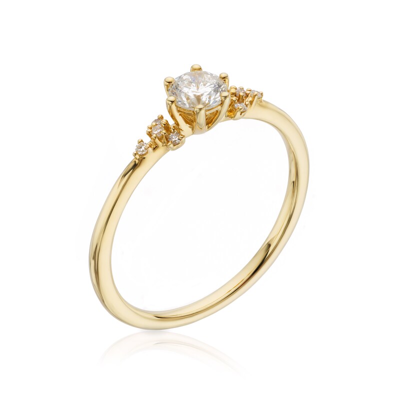 9ct Yellow Gold 0.33ct Diamond Solitaire Ring