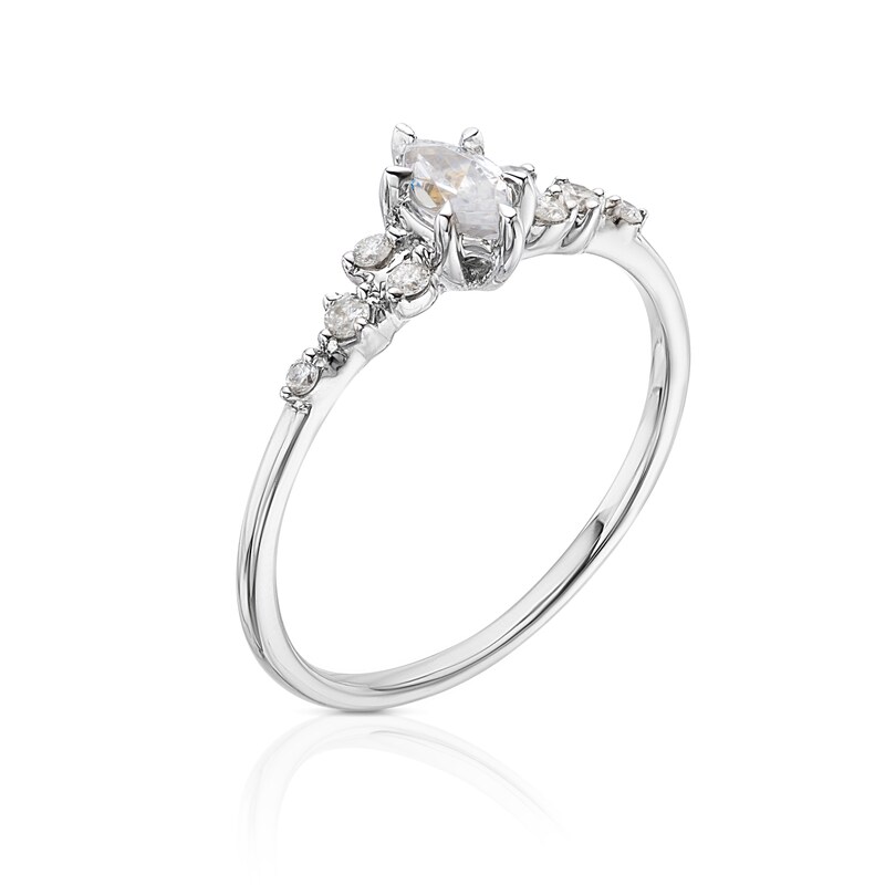 9ct White Gold 0.40ct Diamond Marquise Solitaire Ring