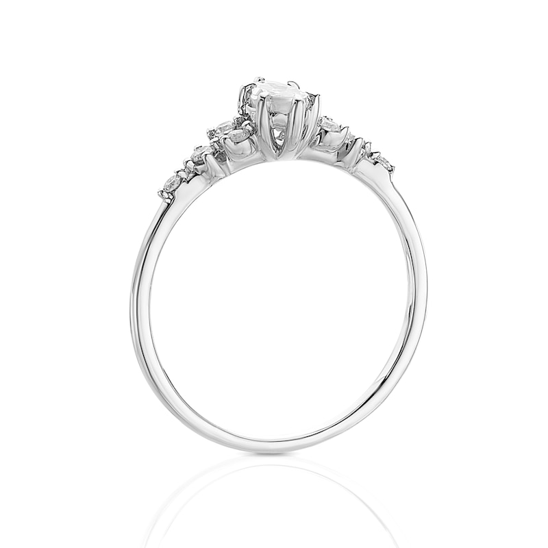 9ct White Gold 0.40ct Diamond Marquise Solitaire Ring