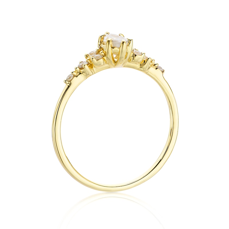 Main Image 3 of 9ct Yellow Gold 0.40ct Diamond Marquise Solitaire Ring