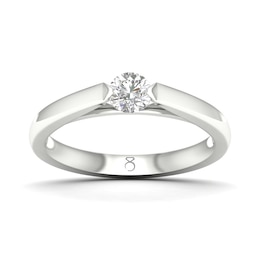 The Diamond Story 18ct White Gold Solitaire 0.25ct Diamond Ring