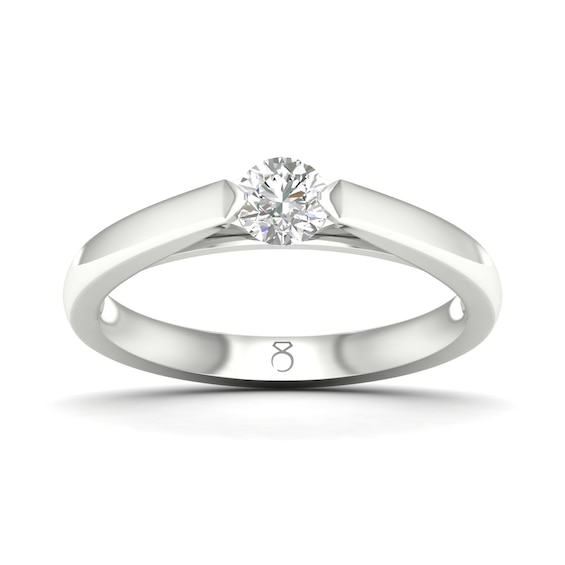 The Diamond Story 18ct White Gold Solitaire 0.25ct Diamond R