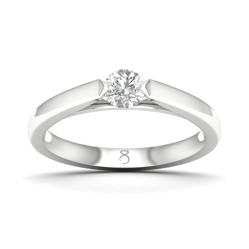 Main Image 1 of The Diamond Story 18ct White Gold Solitaire 0.25ct Diamond Ring