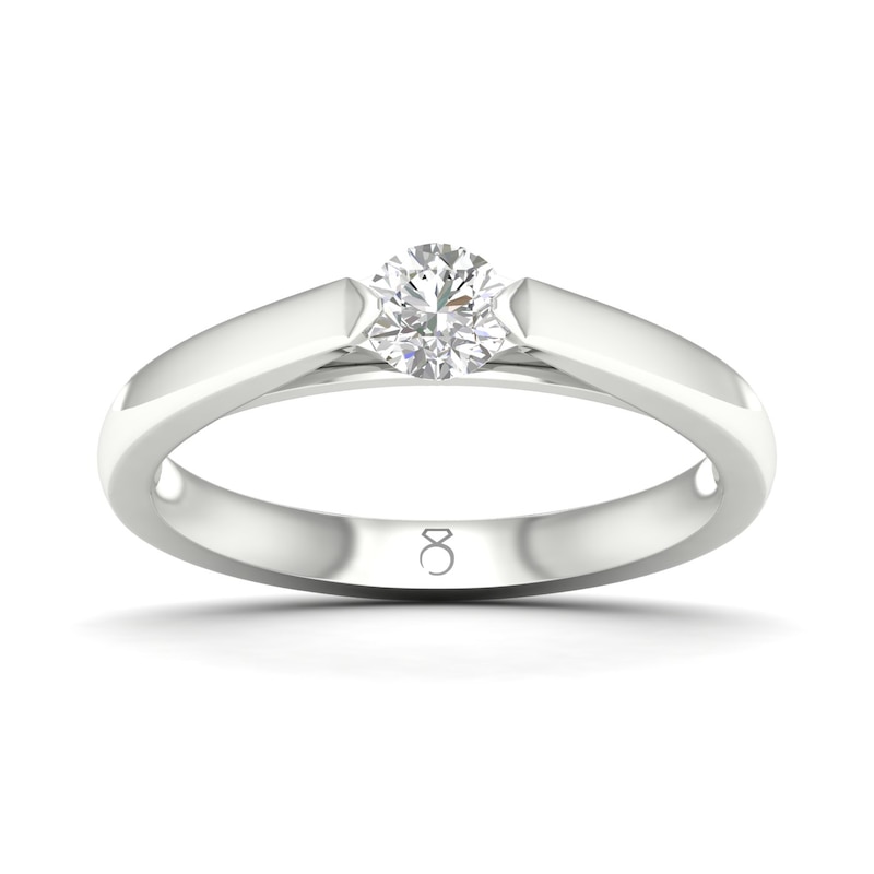 The Diamond Story 18ct White Gold Solitaire 0.25ct Diamond Ring