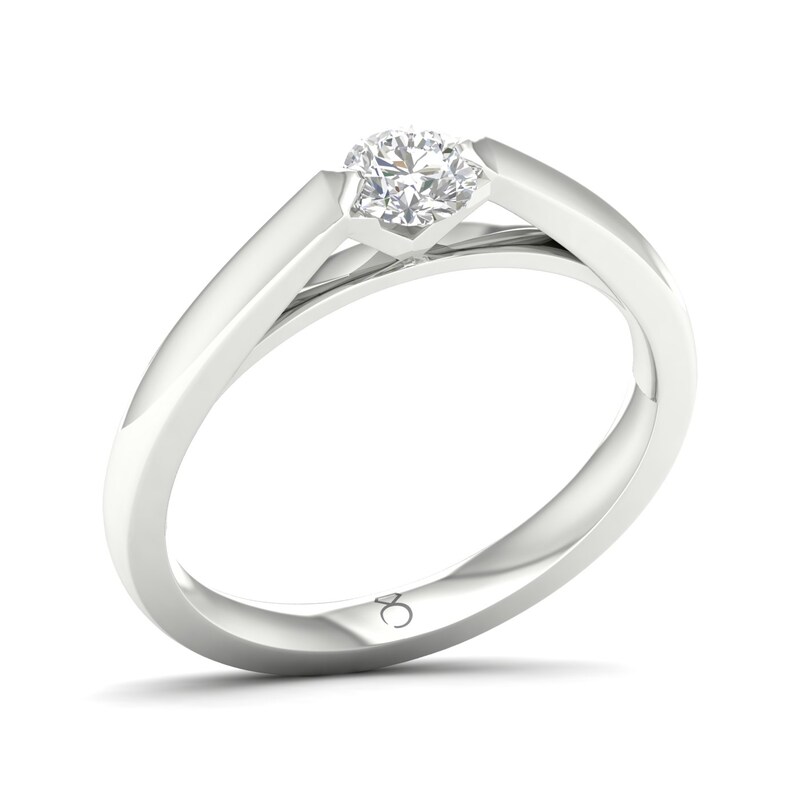 Main Image 2 of The Diamond Story 18ct White Gold Solitaire 0.25ct Diamond Ring
