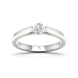 The Diamond Story 18ct White Gold Solitaire 0.30ct Diamond Ring