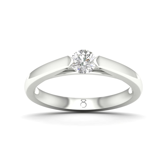 The Diamond Story 18ct White Gold Solitaire 0.30ct Diamond Ring
