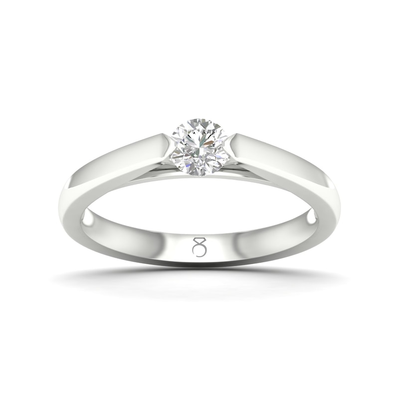 The Diamond Story 18ct White Gold Solitaire 0.30ct Diamond Ring