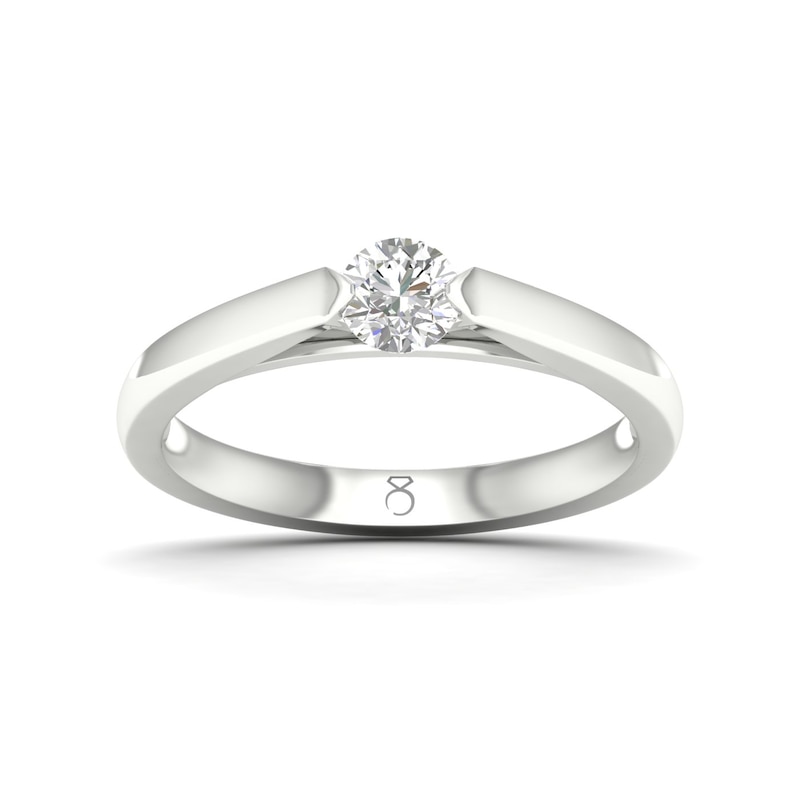 Main Image 1 of The Diamond Story 18ct White Gold Solitaire 0.30ct Diamond Ring