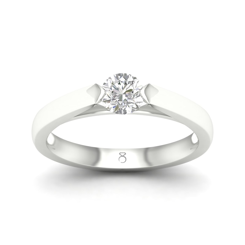 Main Image 1 of The Diamond Story 18ct White Gold Solitaire 0.50ct Diamond Ring