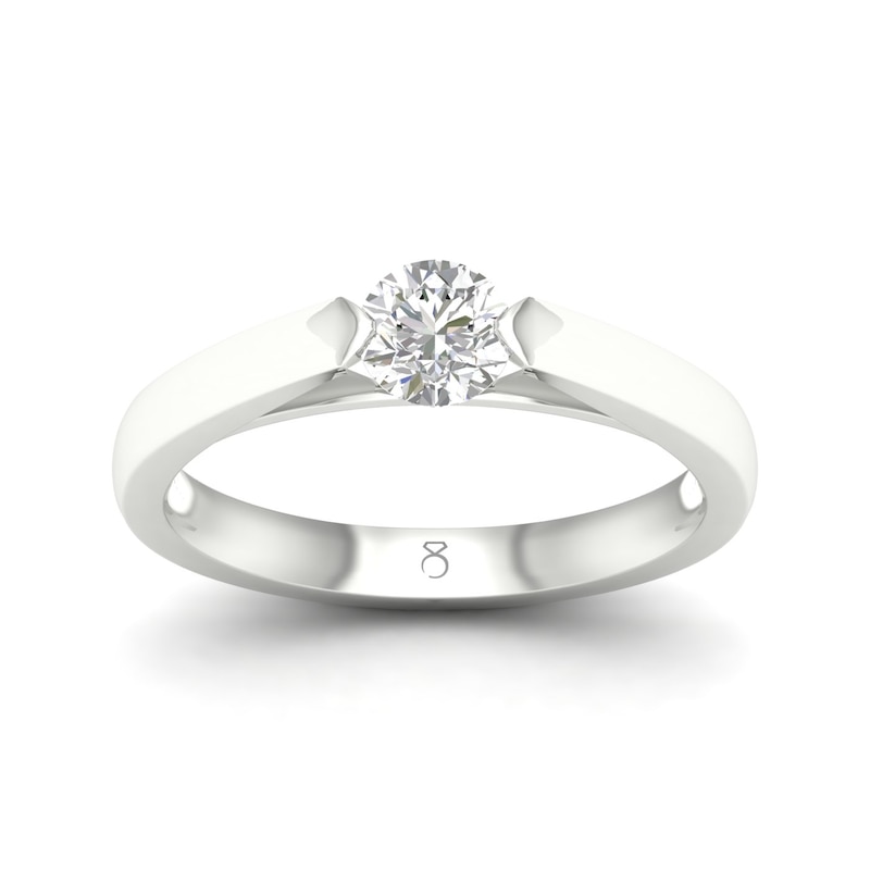 The Diamond Story 18ct White Gold Solitaire 0.50ct Diamond Ring