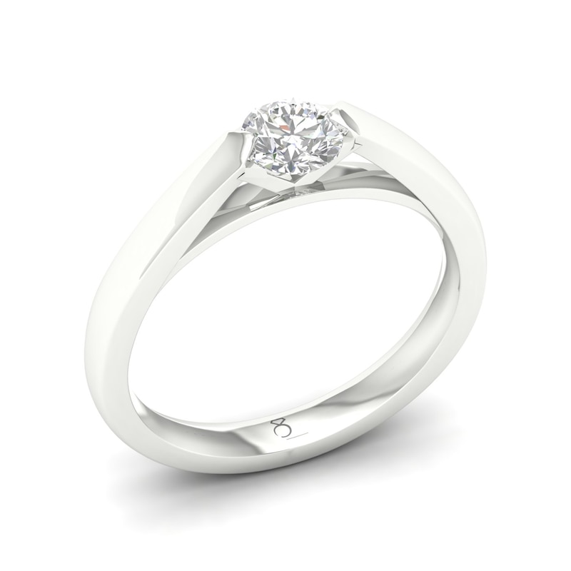 Main Image 2 of The Diamond Story 18ct White Gold Solitaire 0.50ct Diamond Ring