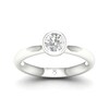 Thumbnail Image 1 of The Diamond Story 18ct White Gold Rub Over Solitaire 0.50ct Diamond Ring