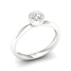 Thumbnail Image 2 of The Diamond Story 18ct White Gold Rub Over Solitaire 0.50ct Diamond Ring