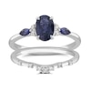 Thumbnail Image 0 of Perfect Fit 9ct White Gold 0.12ct Diamond Iolite Bridal Set