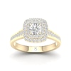Thumbnail Image 1 of The Diamond Story 18ct Yellow Gold Double Halo 0.50ct Total Diamond Ring