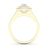 Thumbnail Image 2 of The Diamond Story 18ct Yellow Gold Double Halo 0.50ct Total Diamond Ring