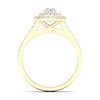 Thumbnail Image 3 of The Diamond Story 18ct Yellow Gold Double Halo 0.50ct Total Diamond Ring