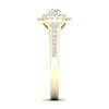 Thumbnail Image 3 of The Diamond Story 18ct Yellow Gold Double Halo 0.50ct Total Diamond Ring