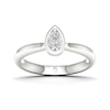 Thumbnail Image 1 of The Diamond Story 18ct White Gold Rub Over Pear Solitaire 0.30ct Diamond Ring