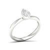 Thumbnail Image 1 of The Diamond Story 18ct White Gold Rub Over Pear Solitaire 0.30ct Diamond Ring
