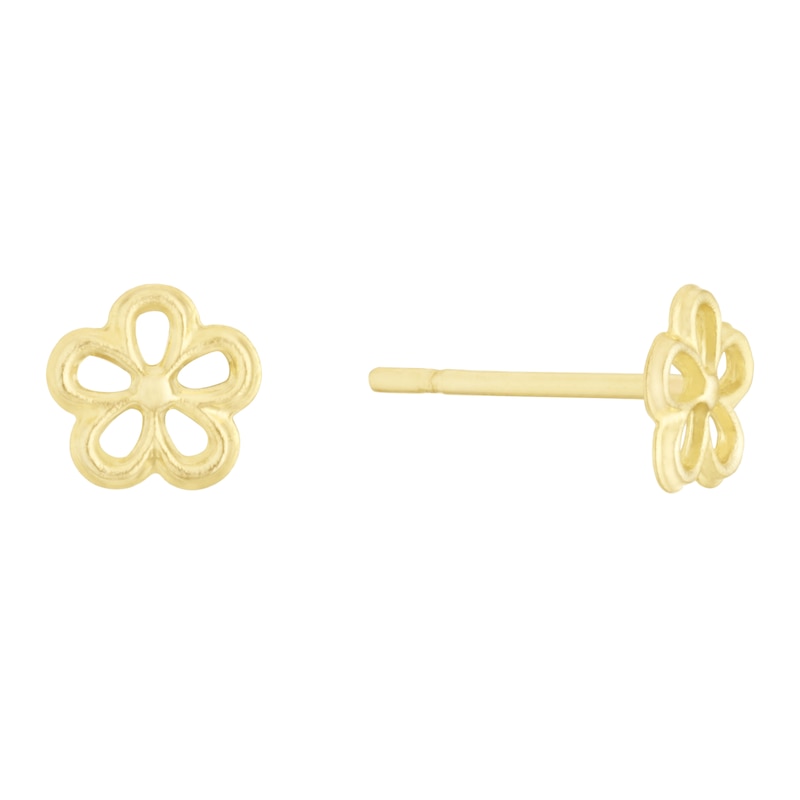 Main Image 1 of Children's 9ct Yellow Gold 5 Petal Daisy Stud Earrings